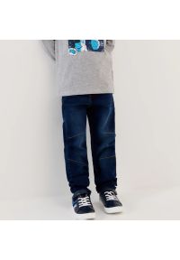 Sinsay - Jeansy regular - Granatowy. Kolor: niebieski. Materiał: jeans #1
