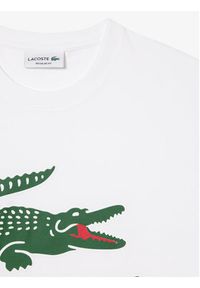Lacoste T-Shirt TH1285 Biały Regular Fit. Kolor: biały. Materiał: bawełna #3