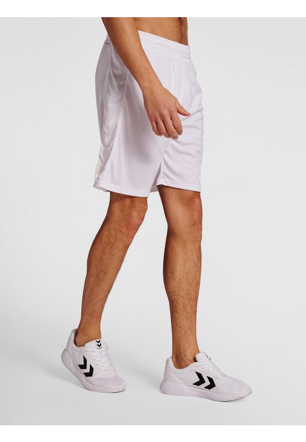 Spodenki piłkarskie męskie Hummel Core XK Poly Shorts. Kolor: biały. Sport: piłka nożna