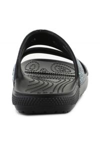 Klapki Crocs Classic Glitter Sandal Jr 207788-0C4 czarne. Okazja: na plażę, na co dzień. Kolor: czarny. Materiał: materiał. Sezon: lato #6