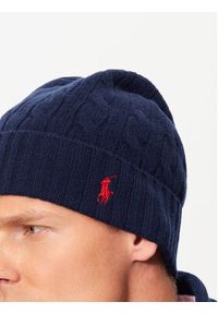 Polo Ralph Lauren Czapka 449959346002 Granatowy. Kolor: niebieski. Materiał: wełna, materiał