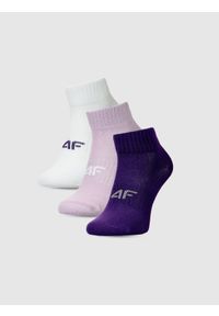 4f - 4F Skarpetki casual za kostkę (3-pack) dziewczęce - multikolor 38-40. Kolor: wielokolorowy. Materiał: bawełna, włókno, materiał, poliamid