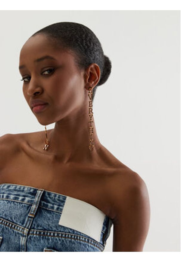 OFF-WHITE - Off-White Kolczyki OWOD203S23MET0017600 Złoty. Materiał: metalowe. Kolor: złoty