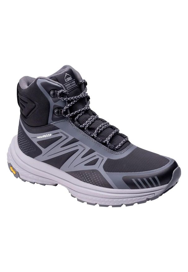 Elbrus - Męskie Buty Do Chodzenia Lavami Mid Cut. Kolor: czarny, szary, wielokolorowy. Sport: turystyka piesza
