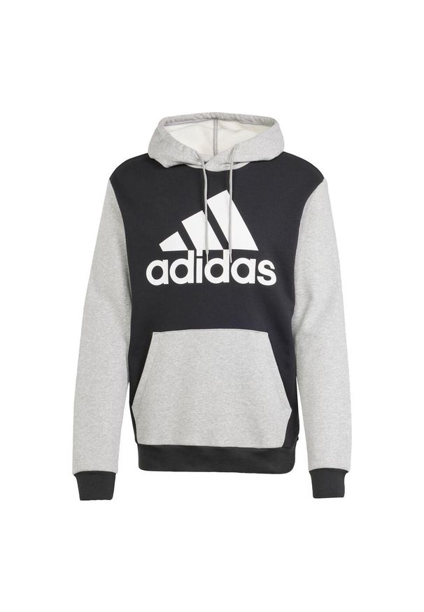 Adidas - Bluza z kapturem Essentials Fleece Big Logo. Typ kołnierza: kaptur. Kolor: wielokolorowy, czarny, szary. Materiał: materiał