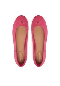 TOMMY HILFIGER - Tommy Hilfiger Baleriny Th Hardware Suede Ballerina FW0FW08655 Różowy. Kolor: różowy. Materiał: zamsz, skóra #3