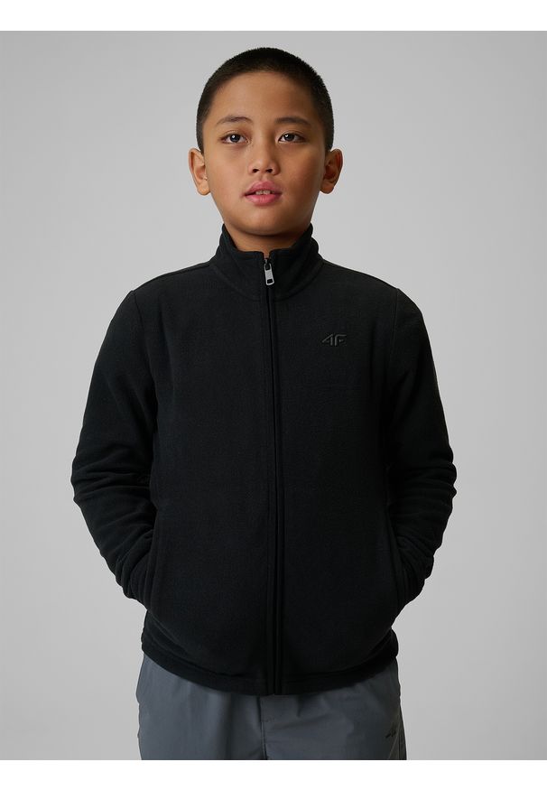 4f - 4F Polar regular bez kaptura chłopięcy - czarny 164 (13-14 lat). Typ kołnierza: bez kaptura. Kolor: czarny. Materiał: polar. Sezon: lato. Sport: wspinaczka, turystyka piesza