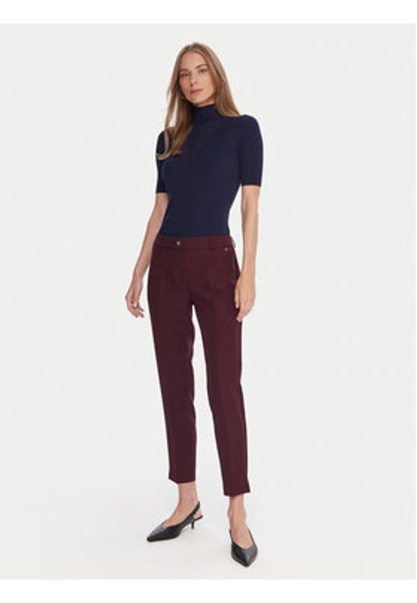 Maryley Spodnie damskie 25IB52Z/M17/43BU Bordowy Regular Fit. Kolor: czerwony. Materiał: syntetyk