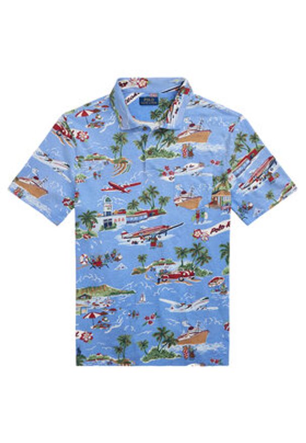 Polo Ralph Lauren Polo 710966450001 Niebieski Standard Fit. Typ kołnierza: polo. Kolor: niebieski. Materiał: bawełna