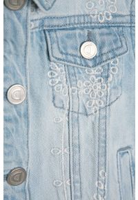 Desigual - Kurtka jeansowa dziecięca 104-164 cm. Okazja: na co dzień. Typ kołnierza: bez kaptura. Kolor: niebieski. Materiał: jeans. Wzór: gładki. Styl: casual #2
