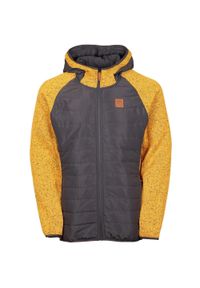 FUNDANGO - Polarowy sweter męski Fundango Obsidian Hybrid. Kolor: brązowy. Materiał: polar. Sport: turystyka piesza