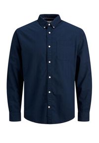 Jack & Jones Koszula 12182486 Granatowy Slim Fit. Kolor: niebieski. Materiał: bawełna #4