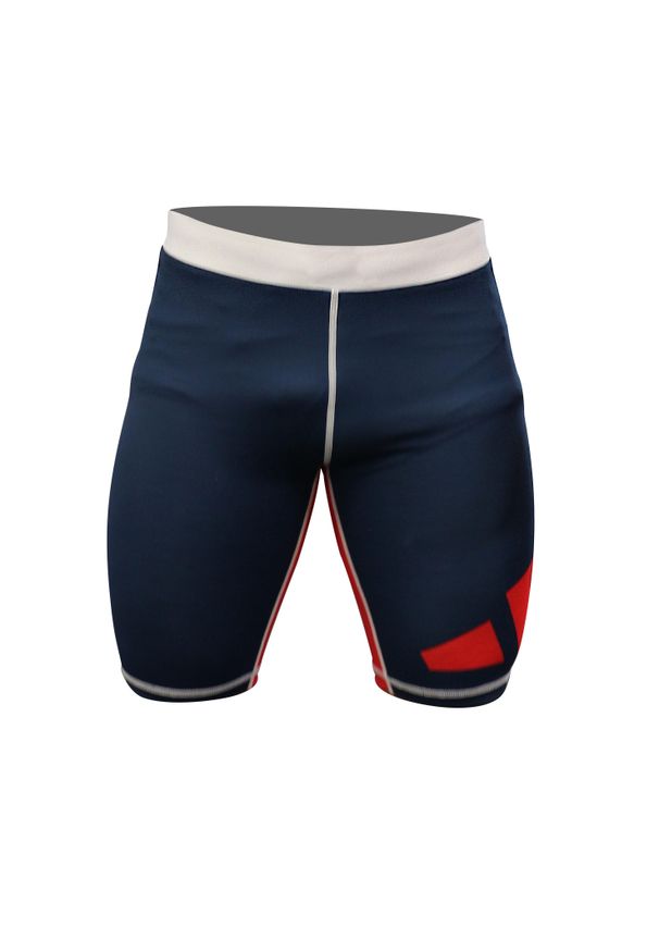 Adidas - Szorty adidas Vale Tudo. Kolor: niebieski, wielokolorowy, biały. Sport: fitness