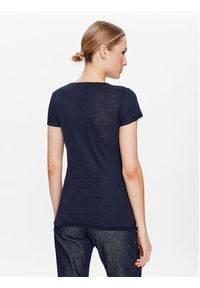 Sisley T-Shirt 3TNHL11A2 Granatowy Regular Fit. Kolor: niebieski. Materiał: bawełna #4