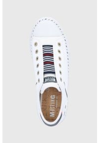 Mustang tenisówki damskie kolor biały. Nosek buta: okrągły. Kolor: biały. Materiał: guma #3