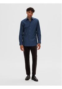 Selected Homme Koszula 16090212 Granatowy Slim Fit. Kolor: niebieski. Materiał: bawełna #2