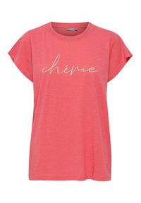 Fransa T-Shirt 20612027 Różowy Regular Fit. Kolor: różowy. Materiał: syntetyk #3