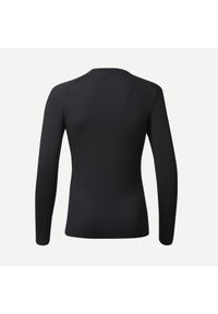 FORCLAZ - Koszulka z długim rękawem męska Forclaz MT500 merino. Kolor: czarny. Materiał: wełna, materiał. Długość rękawa: długi rękaw. Długość: długie #1