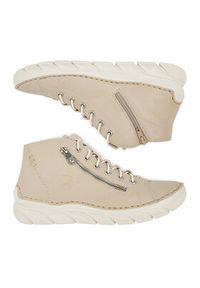 Rieker Trzewiki 55048-60 Beżowy. Kolor: beżowy. Materiał: materiał #5