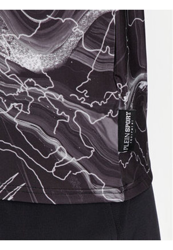 Plein Sport T-Shirt FADC MTK7513 STE003N Czarny Regular Fit. Kolor: czarny. Materiał: bawełna. Styl: sportowy