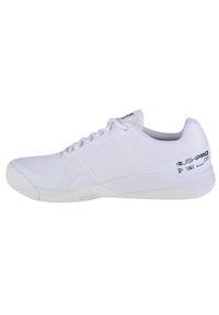 Buty do tenisa męskie Wilson Rush Pro 4.0. Kolor: biały. Materiał: materiał, guma, syntetyk. Sport: tenis