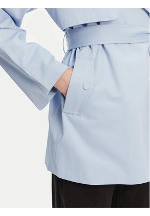 Morgan Trencz 251-GLINE Błękitny Relaxed Fit. Kolor: niebieski. Materiał: bawełna