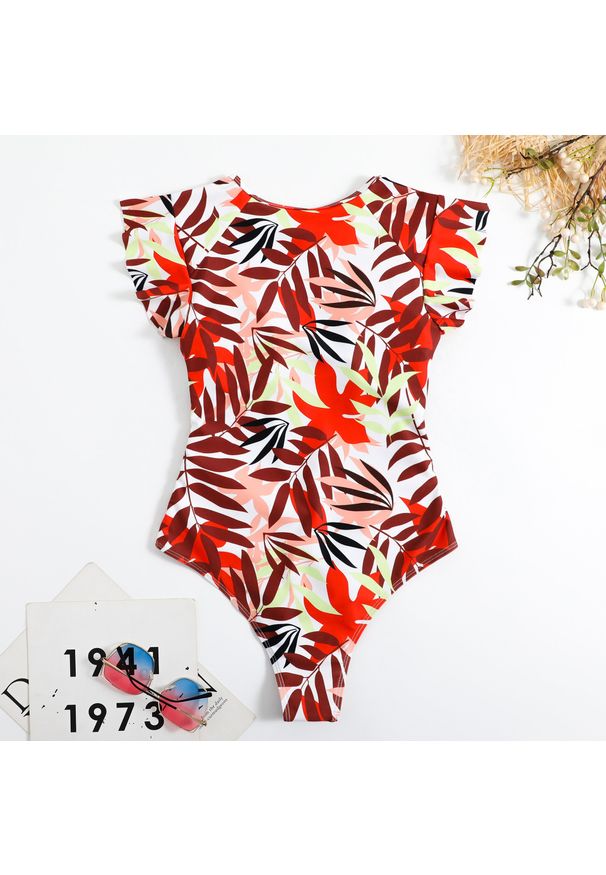 Intica - Strój kąpielowy z rękawkiem i ochroną UV na plażę i basen Sandalia. Kolor: wielokolorowy