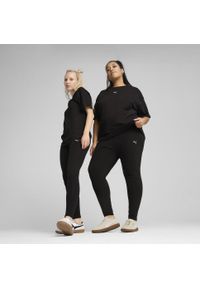 Puma - Damskie legginsy z wysokim stanem ESS PUMA Black. Stan: podwyższony. Kolor: czarny. Sport: fitness