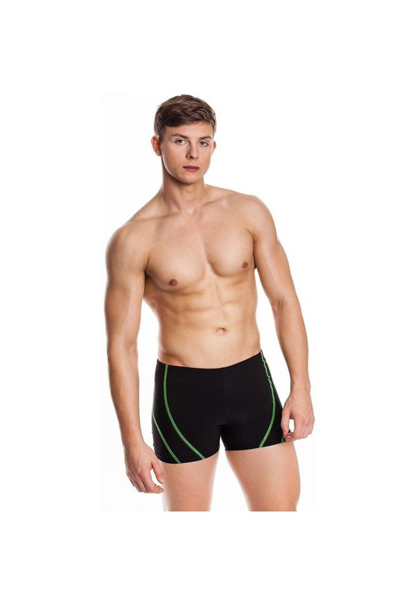 Bokserki pływackie męskie Aqua Speed Ryan. Kolor: czarny, zielony, wielokolorowy