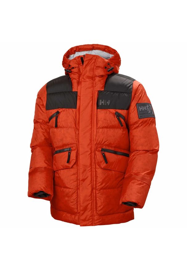 Kurtka puchowa Helly Hansen Arctic Patrol H2 Flow. Kolor: pomarańczowy. Materiał: puch