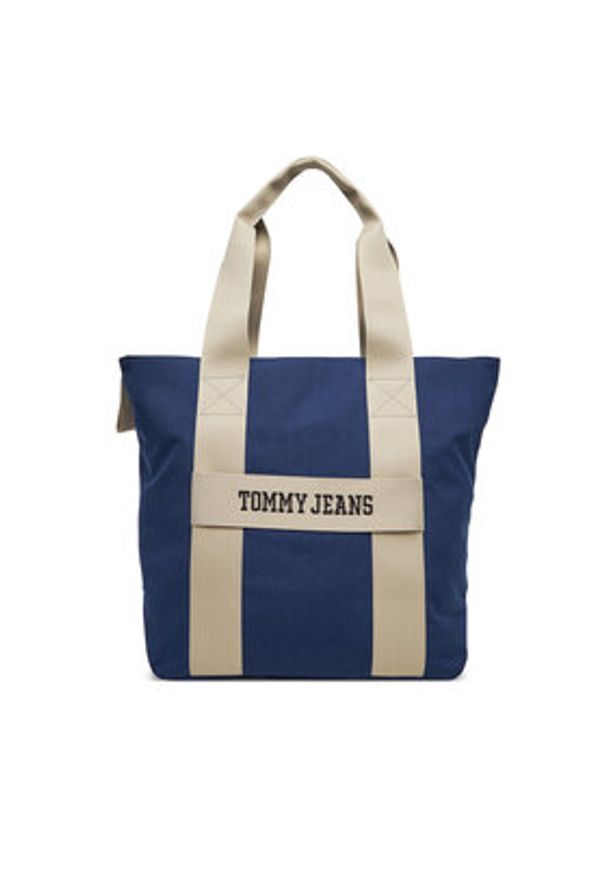Tommy Jeans Torba Tjm Retro Cool Tote AM0AM13278 Granatowy. Kolor: niebieski. Materiał: materiał