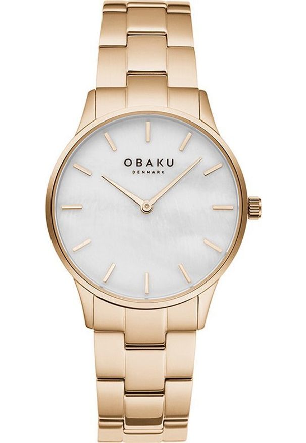 Zegarek OBAKU Zegarek damski Obaku Denmark V247LXVWSV różowe złoto. Kolor: złoty, wielokolorowy, różowy