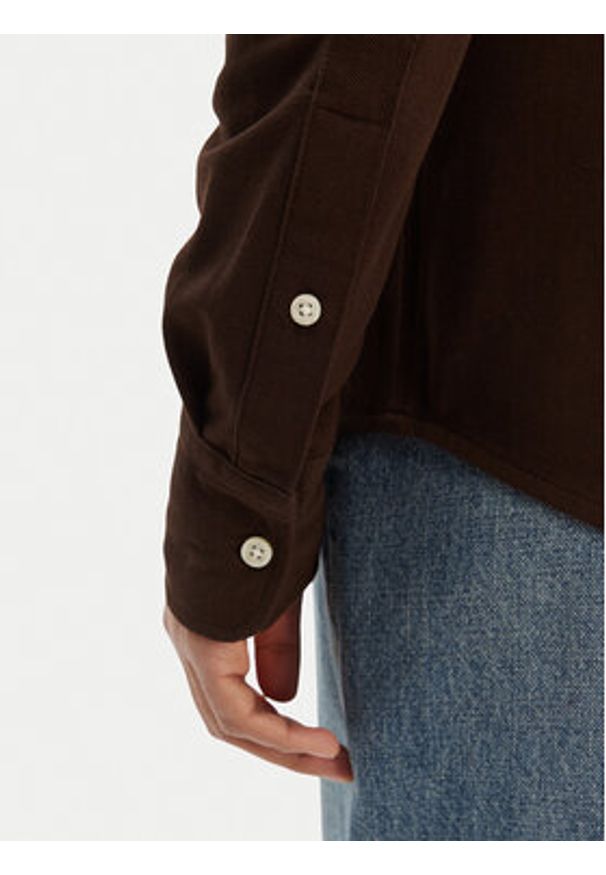 Polo Ralph Lauren Koszula 211924258501 Brązowy Slim Fit. Typ kołnierza: polo. Kolor: brązowy. Materiał: bawełna