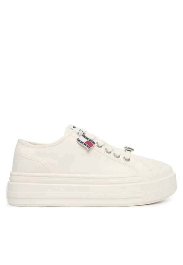 Tommy Jeans Sneakersy Tjw Flatform Sneaker Charms EN0EN02959 Biały. Kolor: biały. Materiał: materiał