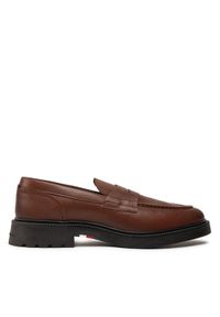 TOMMY HILFIGER - Tommy Hilfiger Loafersy Comfort Lwt Lth Loafer FM0FM05089 Brązowy. Kolor: brązowy. Materiał: skóra