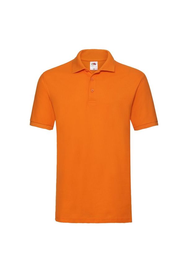 FRUIT OF THE LOOM - Męska Koszulka Polo Premium. Typ kołnierza: polo. Kolor: żółty, pomarańczowy, wielokolorowy