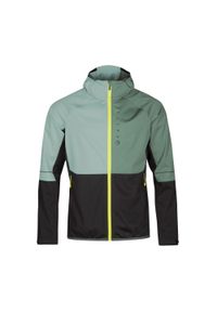 Kurtka softshellowa męska Halti Exhale. Kolor: czarny, zielony, wielokolorowy. Materiał: softshell