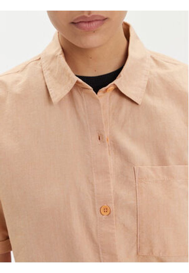 Vans Koszula Mcmillan Ss Top VN000F74 Brązowy Regular Fit. Kolor: brązowy. Materiał: bawełna