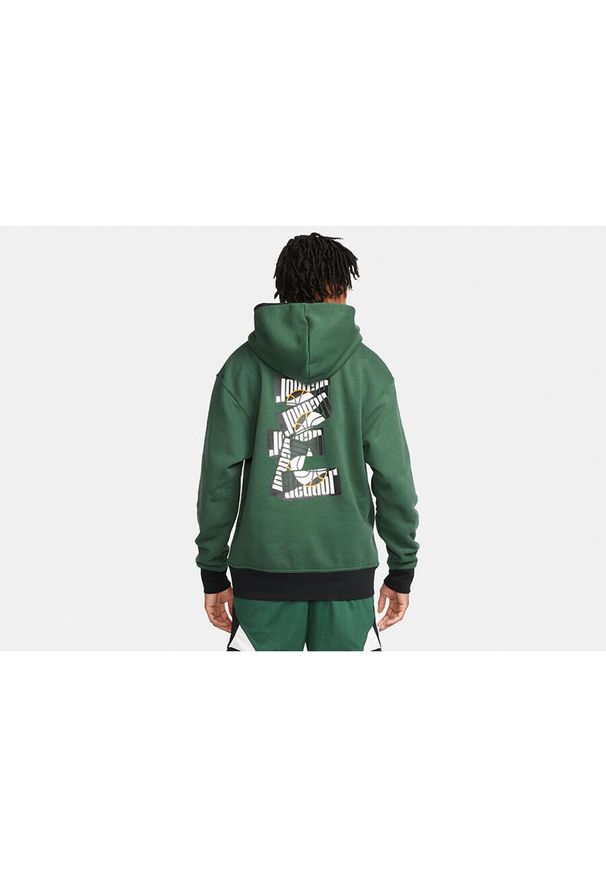 Nike - Bluza męska nike air jordan sport dna fleece hoodie noble green. Kolor: zielony. Sport: bieganie