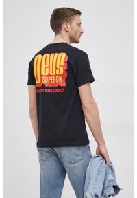Deus Ex Machina T-shirt bawełniany kolor czarny z nadrukiem. Okazja: na co dzień. Kolor: czarny. Materiał: bawełna. Wzór: nadruk. Styl: casual