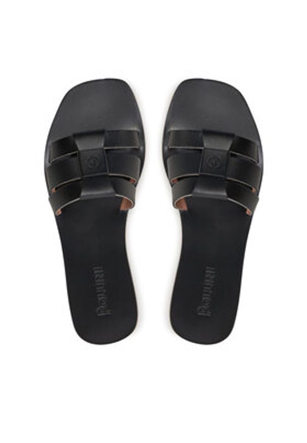 Pollini Klapki SA28311C0ITT0000 Czarny. Kolor: czarny. Materiał: skóra