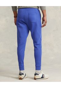 Ralph Lauren - RALPH LAUREN - Błękitne joggery z logo. Kolor: niebieski. Materiał: bawełna, dzianina. Wzór: haft #2