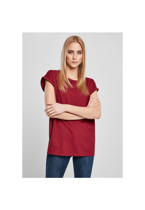 Koszulka damska Urban Classics organic extended shoulder (Duże rozmiary). Kolor: czerwony, wielokolorowy, brązowy. Sezon: lato
