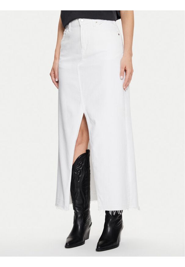 GAP - Gap Spódnica jeansowa 870045-00 Biały Regular Fit. Kolor: biały. Materiał: bawełna