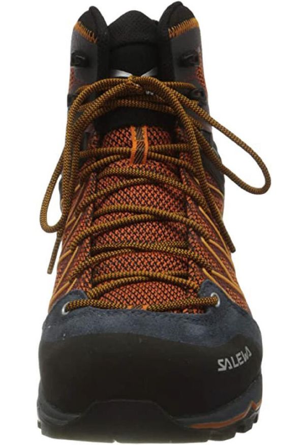 Buty trekkingowe męskie Salewa MS Mtn Trainer Lite Mid Gtx. Wysokość cholewki: za kostkę. Zapięcie: sznurówki. Kolor: wielokolorowy, pomarańczowy, czarny. Materiał: materiał. Szerokość cholewki: normalna