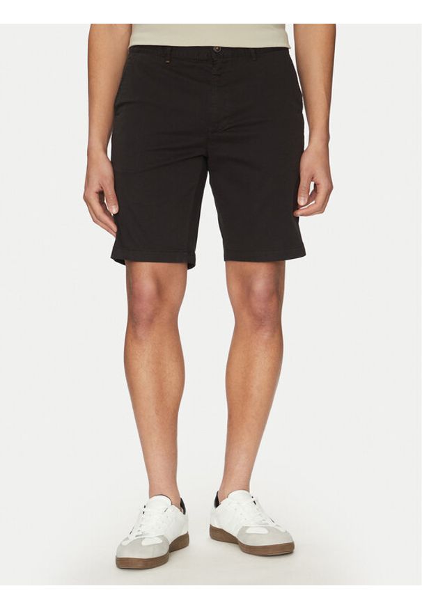 BOSS Szorty materiałowe 50536723 Czarny Slim Fit. Kolor: czarny. Materiał: bawełna