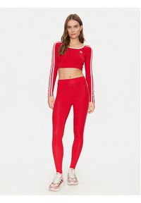 Adidas - adidas Bluzka adicolor 3-Stripes JD4626 Czerwony Slim Fit. Kolor: czerwony. Materiał: bawełna #3