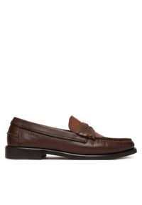 TOMMY HILFIGER - Tommy Hilfiger Mokasyny Penny Crust FM0FM05836 Brązowy. Kolor: brązowy. Materiał: skóra #1