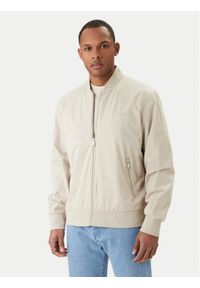Calvin Klein Kurtka bomber LV040FM512 Beżowy Regular Fit. Kolor: beżowy. Materiał: syntetyk #1