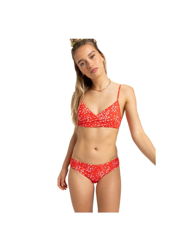 Roxy - Majtki bikini o średnim kryciu dla Kobiety PT BEACH CLASSICS Czerwony. Kolor: czerwony. Materiał: poliester, elastan, materiał